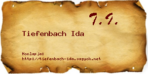 Tiefenbach Ida névjegykártya